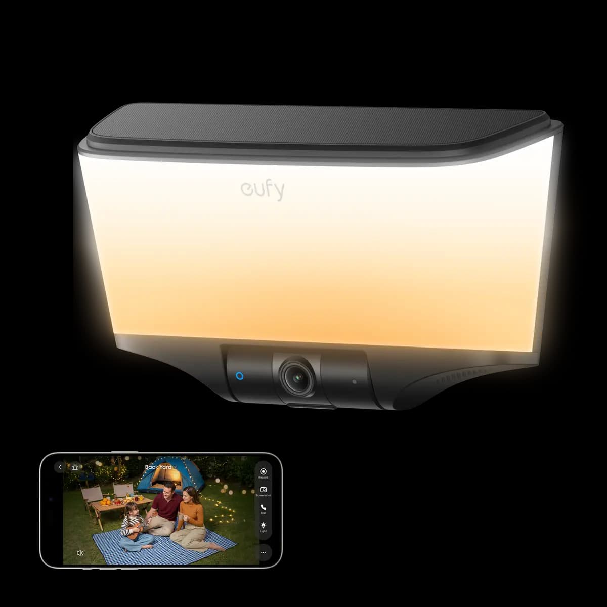 eufy Wall Light Cam S4 [Floodlight Color Night Vision, 32 GB eMMC, AI Human, Vehicle, and Pet Detection]