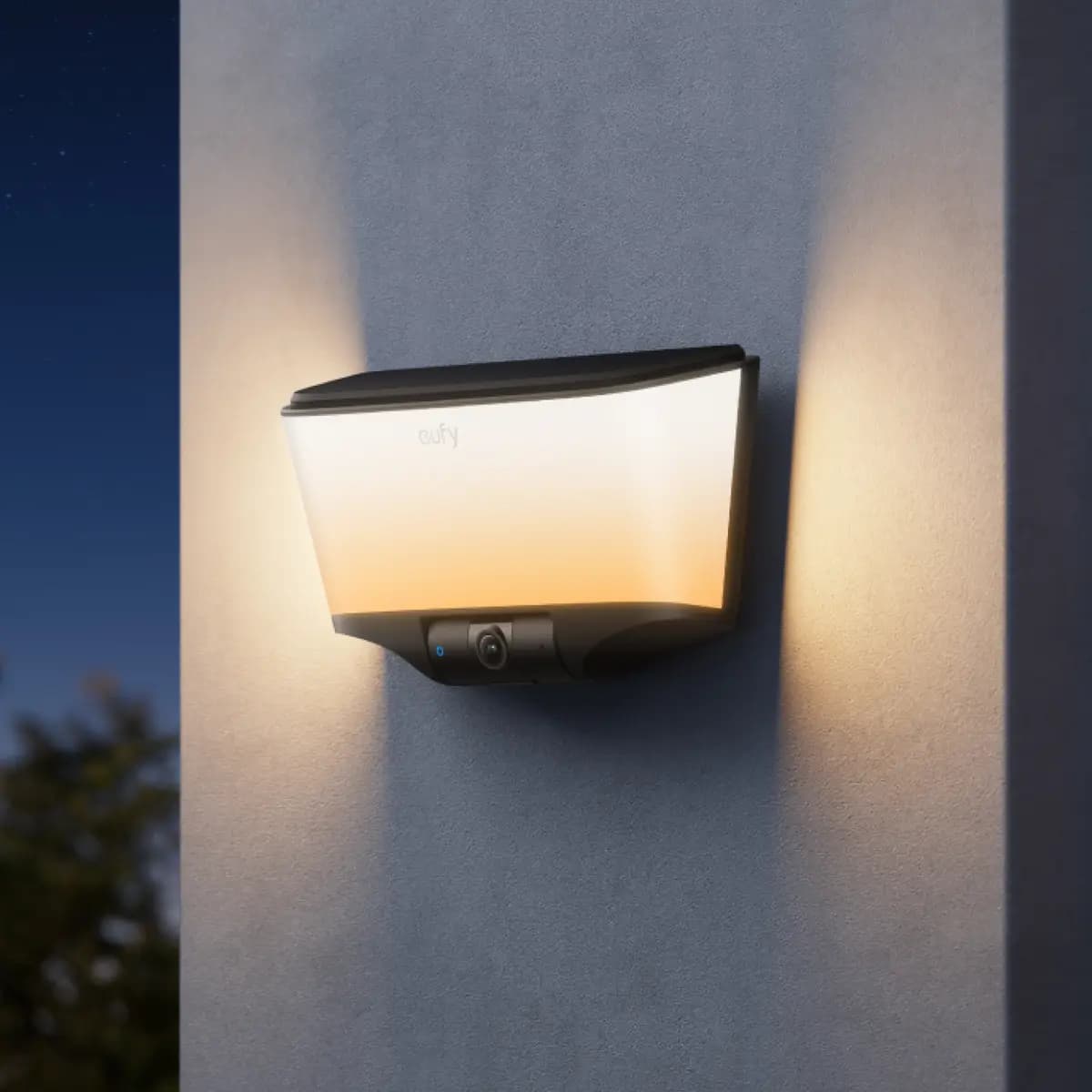 eufy Wall Light Cam S4 [Floodlight Color Night Vision, 32 GB eMMC, AI Human, Vehicle, and Pet Detection]