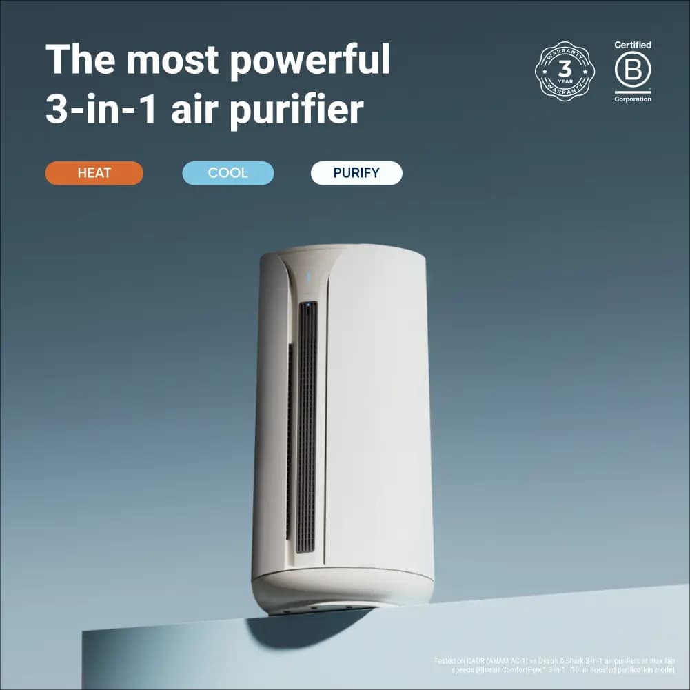 Blueair ComfortPure 3-in-1 Air Purifier T10i [19.8 in x 10.3 in x 10.3 in, 13.8 lb, 21 W]