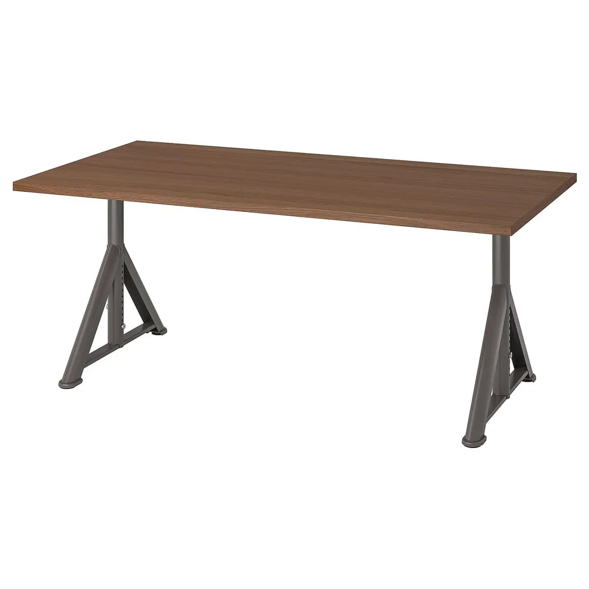 IKEA IDÅSEN Desk, brown/dark gray 63x31 1/2 " [Length 63 ", Width 31 1/2 ", Min. height 25 5/8 "]