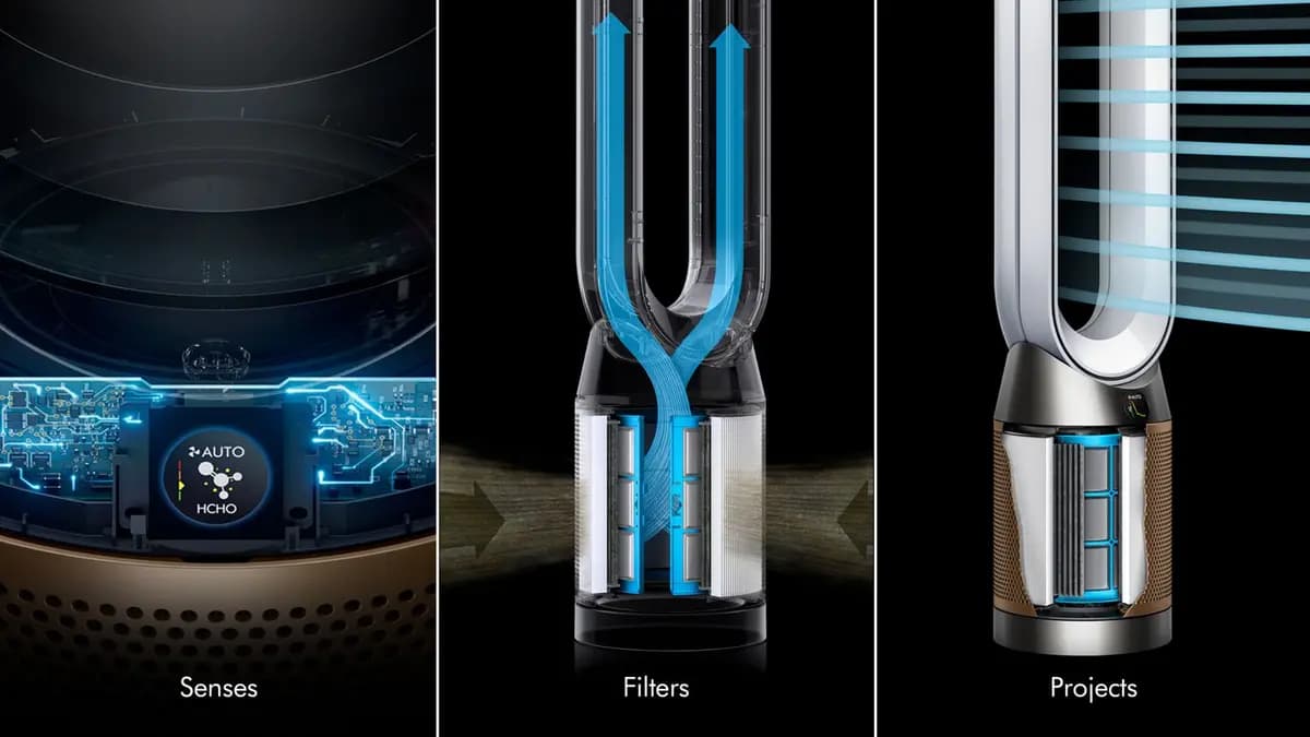 Dyson Purifier Cool De-NOx PC2 Nickel/Gold [10.8 lb, 350 degrees, 8.7 in]