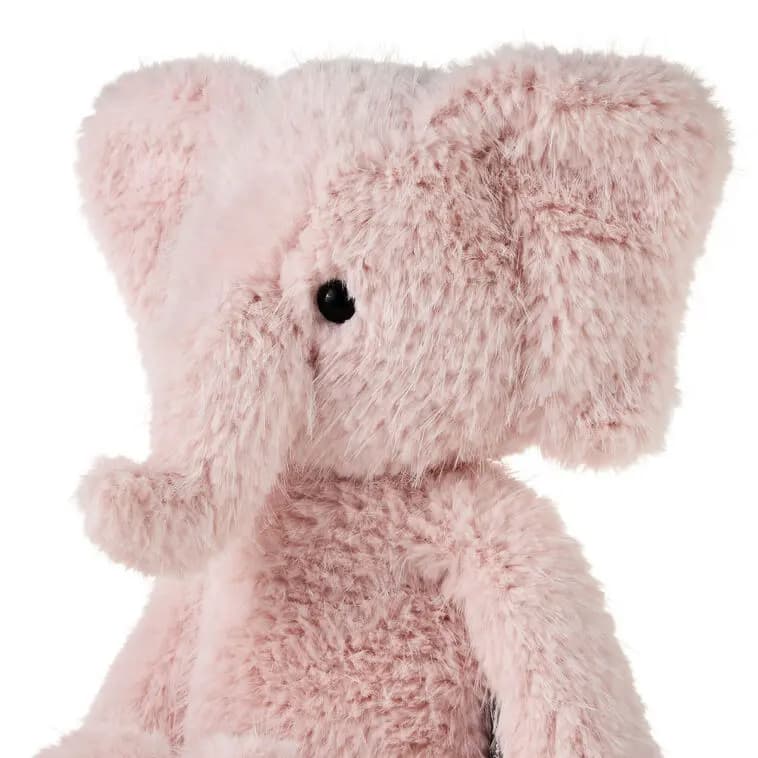 Pink Elephant Plush, 10\ [Dimensions 8'' W x 10'' H x 8'' D, Material Plush fabric., Count 1, Care instructions To clean, wipe with a damp cloth.]