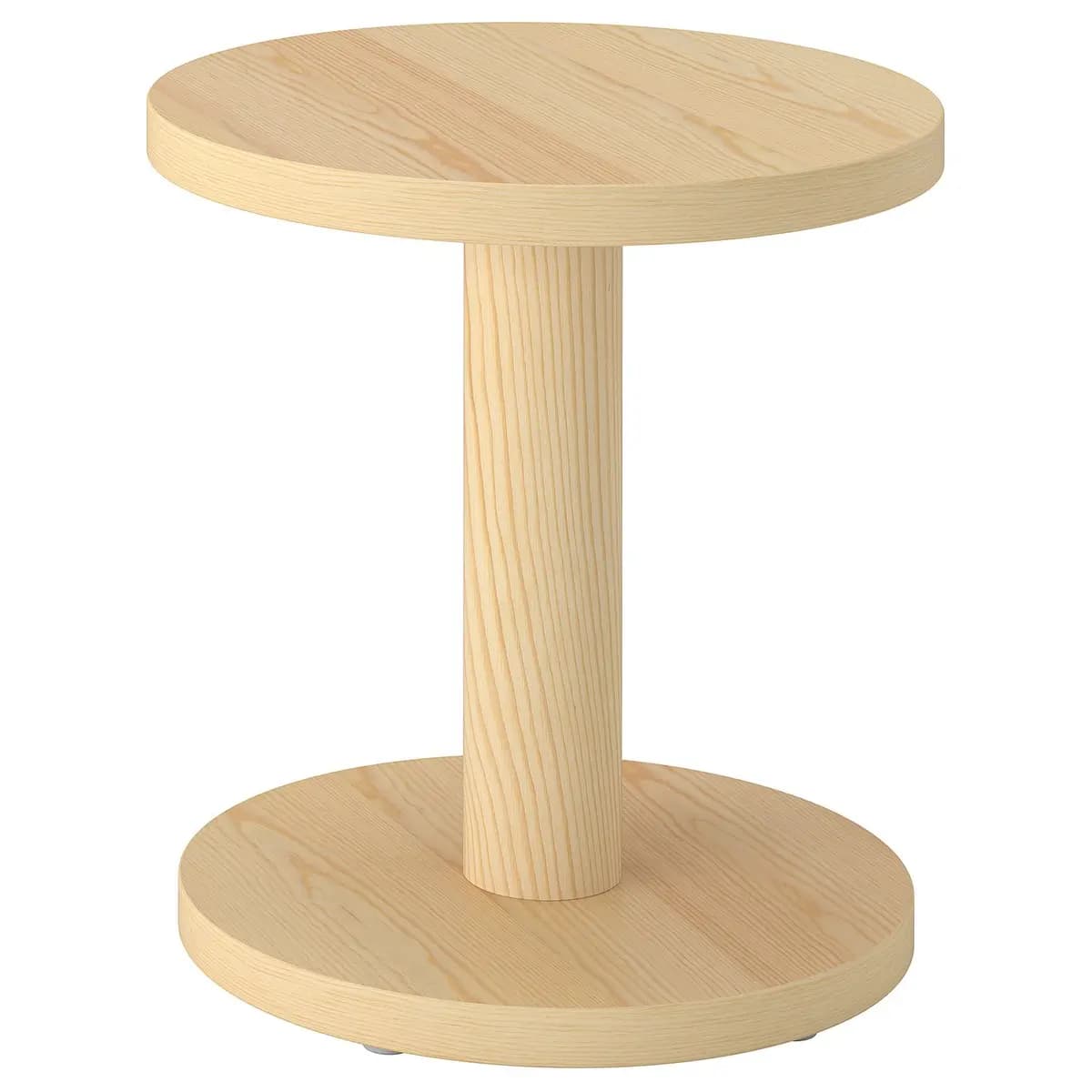 IKEA STOCKHOLM 2025 Side table, pine veneer natural 15 3/4 " [Diameter 15 3/4 ", Height 16 7/8 ", Max. load 33 lb]