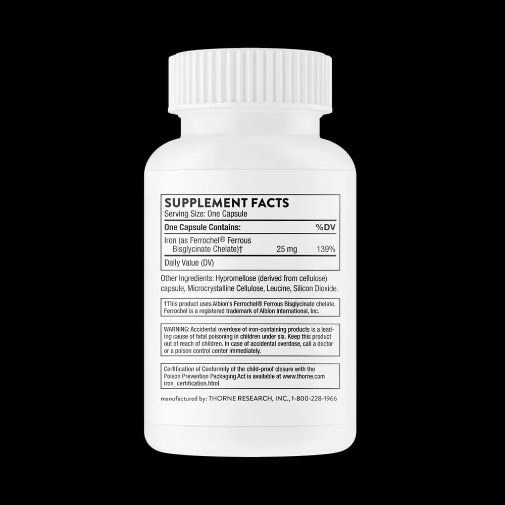Thorne Iron Bisglycinate [1 Capsule(s), 60, 25mg]