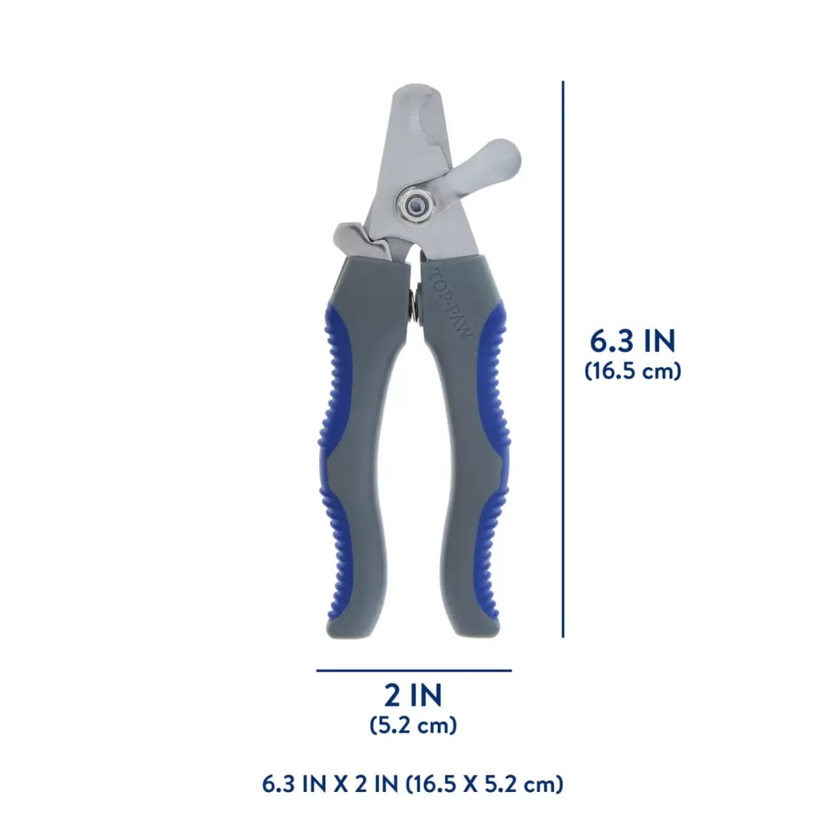 Top Paw® Soft Grip Dog Nail Clipper [Brand Top Paw, Includes 1 Clipper, Intended Pet(s) Medium to Large Dogs, Color Blue, Grey, Silver]