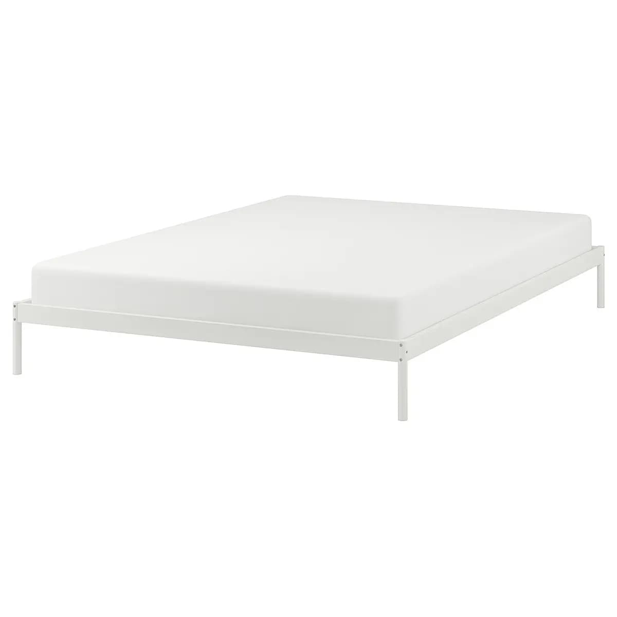 IKEA VEVELSTAD Bed frame, white [Width 78 3/8 ", Height 10 5/8 ", Length 81 7/8 "]