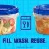 Ziploc Twist 'n Loc Medium Food Storage Containers for School Lunch and Meal Prep - 2ct [Number of Pieces 2, Dimensions (Overall) 4.81 Inches (H) x 7.38 Inches (W) x 4.69, Weight .