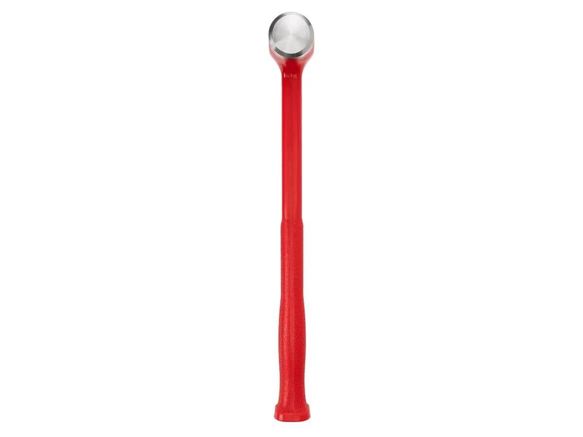 TEKTON 50 oz. Long Handle Flat Steel Face Dead Blow Hammer [A. Length (in.) 16.4, B. Width (in.) 4.8, C. Height (in.) 1.8]