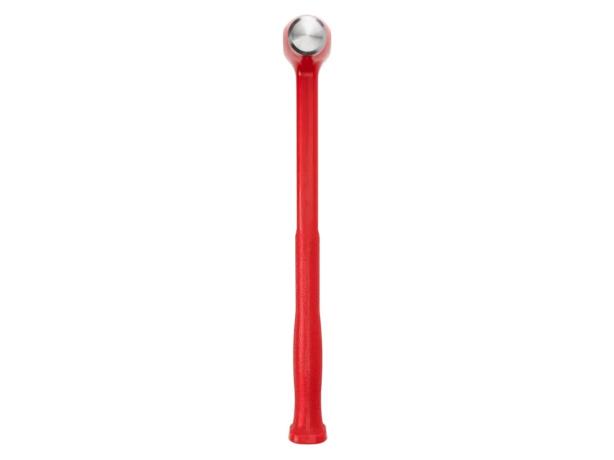 TEKTON 50 oz. Long Handle Flat Steel Face Dead Blow Hammer [A. Length (in.) 16.4, B. Width (in.) 4.8, C. Height (in.) 1.8]