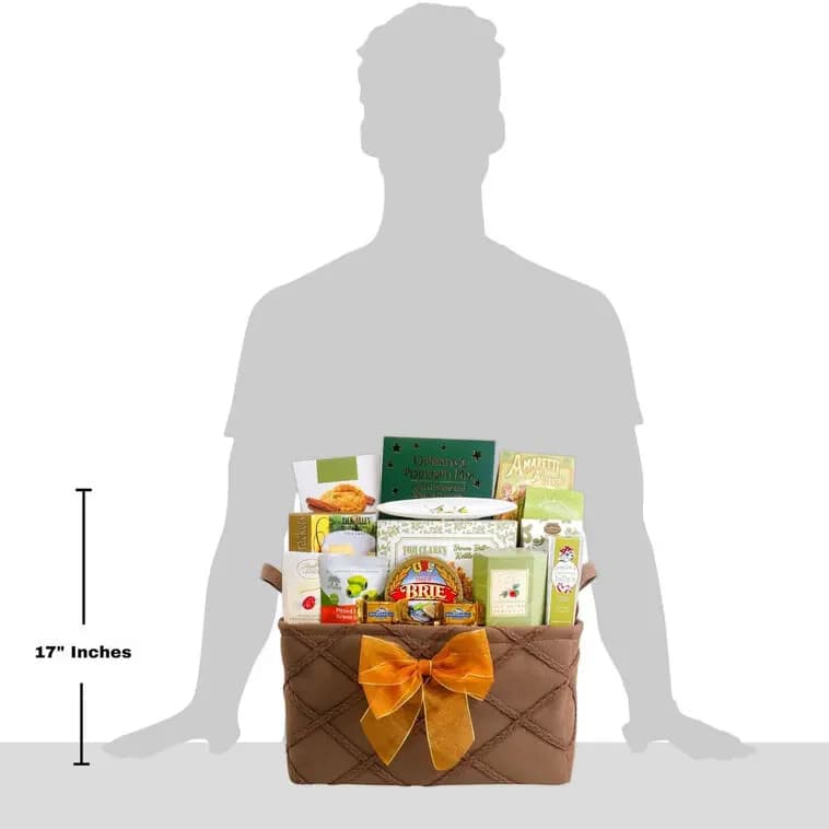 The Ambassador Gift Basket [17x17x6, Canvas, Contains: Wheat, Milk, Eggs, Nuts, S, 734038081303]