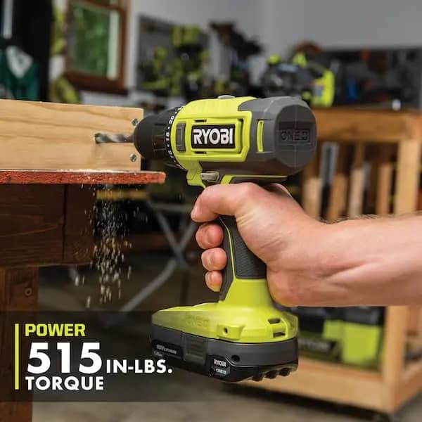 RYOBI ONE+ 18V Cordless 1/2 in. Drill/Driver Kit with (1) Compact Battery and Charger, PCL206K1 [Battery Amp Hours: 1.5 Ah, Battery Power Type: Lithium Ion, Battery Voltage (V): 18