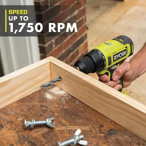RYOBI ONE+ 18V Cordless 1/2 in. Drill/Driver Kit with (1) Compact Battery and Charger, PCL206K1 [Battery Amp Hours: 1.5 Ah, Battery Power Type: Lithium Ion, Battery Voltage (V): 18