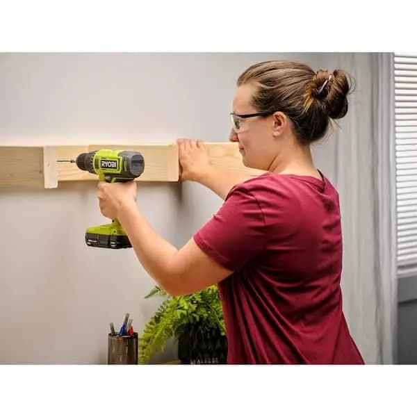 RYOBI ONE+ 18V Cordless 1/2 in. Drill/Driver Kit with (1) Compact Battery and Charger, PCL206K1 [Battery Amp Hours: 1.5 Ah, Battery Power Type: Lithium Ion, Battery Voltage (V): 18