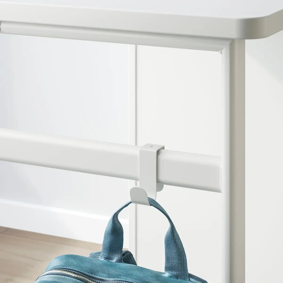 IKEA LÄRANDE Desk with pull-out storage unit, white [Width 47 1/4 ", Depth 22 7/8 ", Height 29 1/8 "]