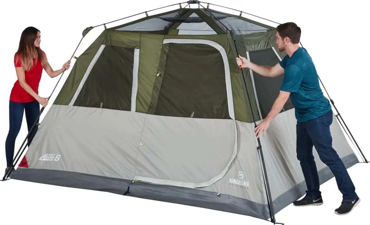 Magellan Outdoors Magellan Outdoors SwiftRise 6-Person Lighted Cabin Tent [Yes, No, 4]