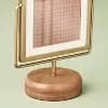 Hearth & Hand with Magnolia 4"x6" Brass Frame on Wood Pedestal - Hearth & Hand™ with Magnolia [10.25 Inches (L), 6.5 Inches (W), 1.34 Pounds, Steel (Frame)]