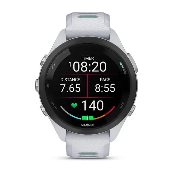 Garmin Forerunner® 265 [1.1" (28.1 mm) diameter, 5 ATM, AMOLED (optional always-on mode)]