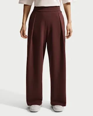 Nike 24.7 ImpossiblySoft Women's Dri-FIT High-Waisted Wide-Leg Pants Mystic Dates/Light Boulder [Mystic Dates/Light Boulder, Side pockets, Signature locker loop on left hip]