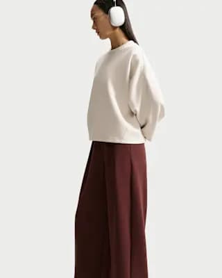 Nike 24.7 ImpossiblySoft Women's Dri-FIT High-Waisted Wide-Leg Pants Mystic Dates/Light Boulder [Mystic Dates/Light Boulder, Side pockets, Signature locker loop on left hip]