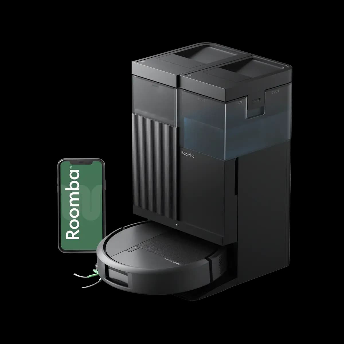 iRobot Roomba Plus 515 Combo robot + AutoWash dock Black [11.73 (L) x 11.93 (W) x 3.29 (H), 6.44, 5200mAh NCM]