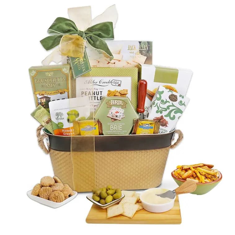 Tasteful Gourmet Gift Basket [14x13x6, Metal, Contains: Wheat, Milk, Eggs, Nuts, S, 734038081297]