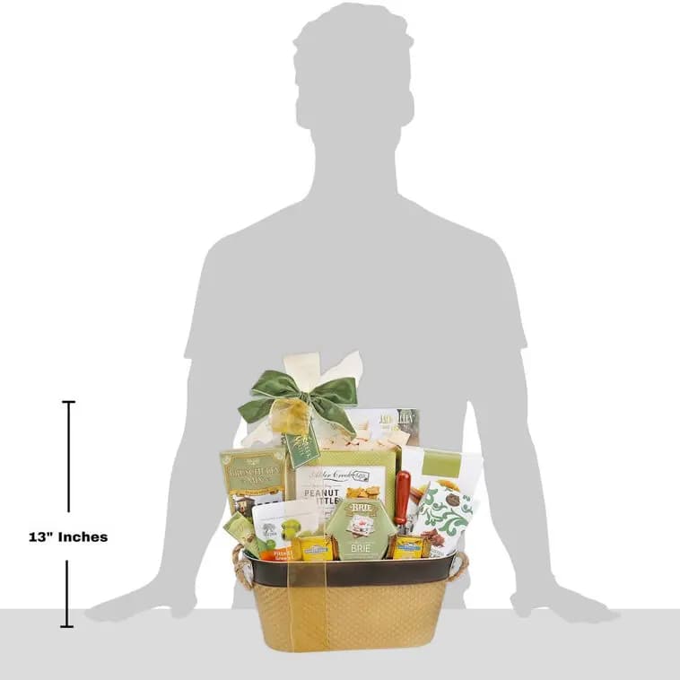 Tasteful Gourmet Gift Basket [14x13x6, Metal, Contains: Wheat, Milk, Eggs, Nuts, S, 734038081297]