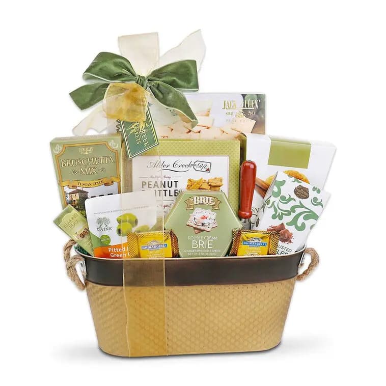 Tasteful Gourmet Gift Basket [14x13x6, Metal, Contains: Wheat, Milk, Eggs, Nuts, S, 734038081297]