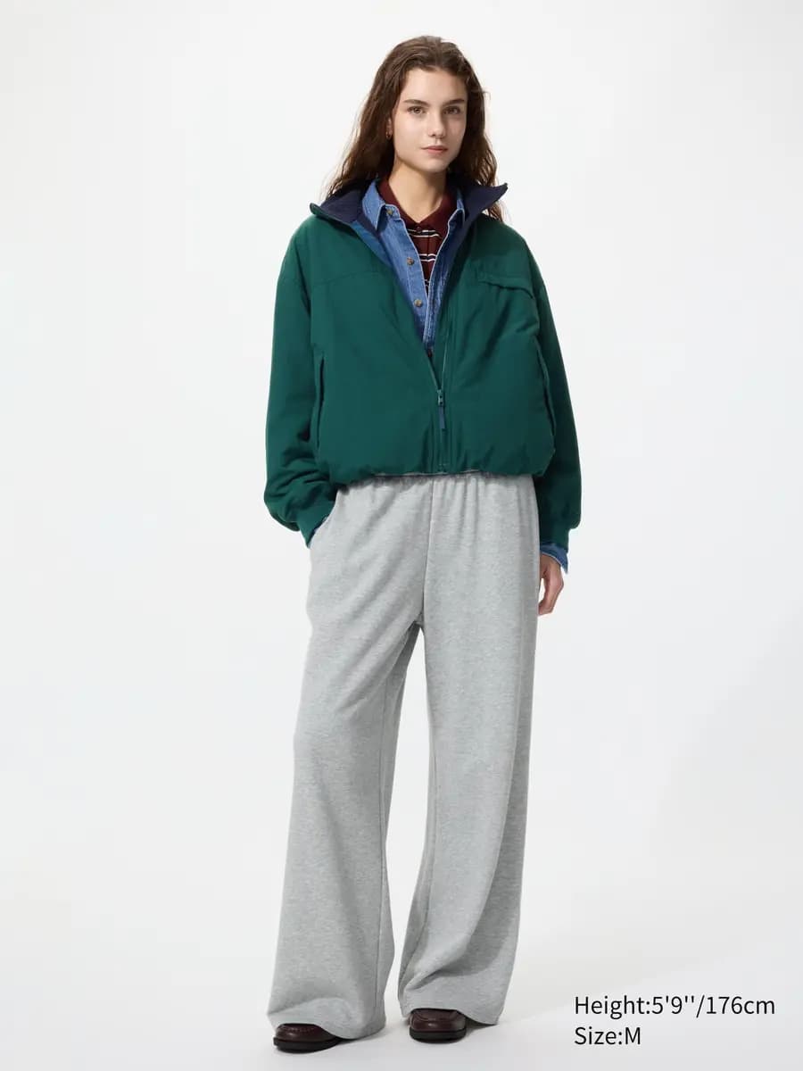 Uniqlo Fleece Lined Stand Blouson Beige [Imported, Hand wash cold, Do not dry clean, Relaxed silhouette creates an effortless look.]