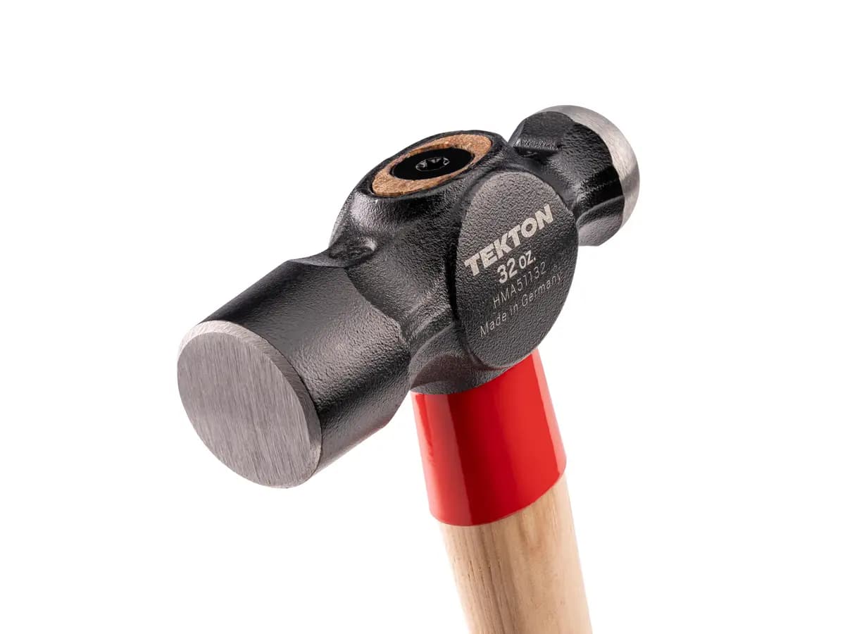 TEKTON 32 oz. Ball Peen Hammer [A. Length (in.) 13.9, B. Width (in.) 5.0, C. Height (in.) 1.5]