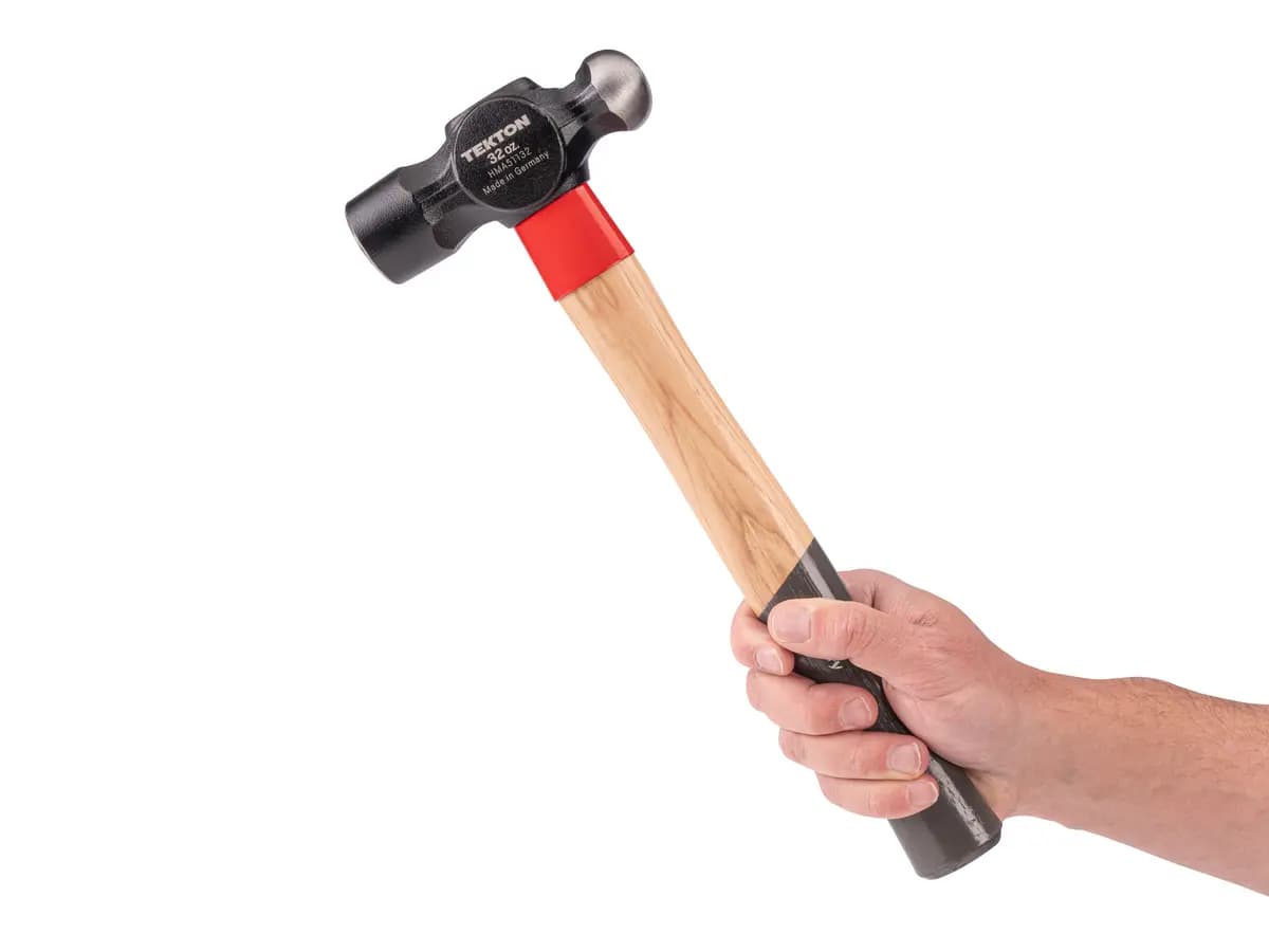 TEKTON 32 oz. Ball Peen Hammer [A. Length (in.) 13.9, B. Width (in.) 5.0, C. Height (in.) 1.5]