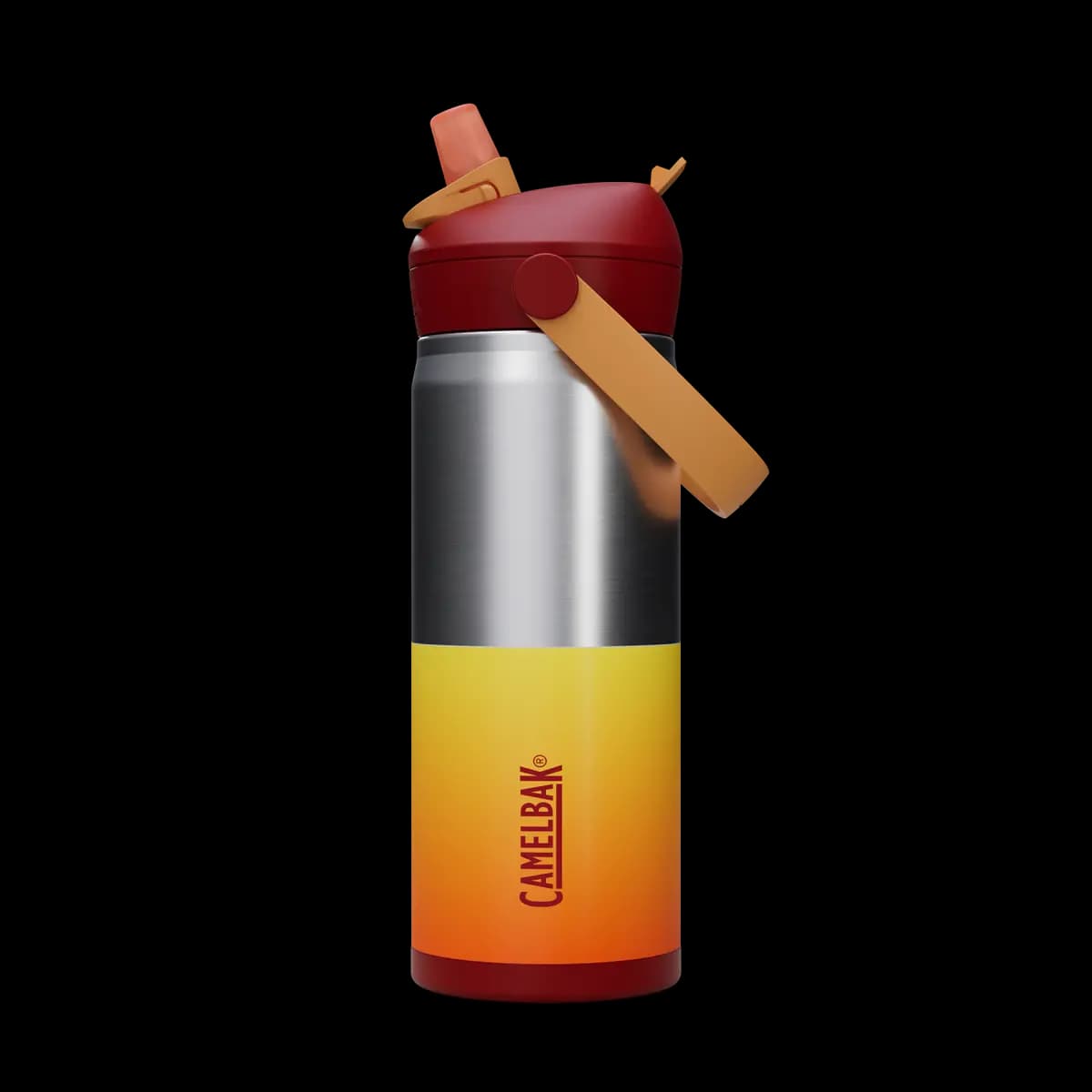 CamelBak ThriveÃ¢â€žÂ¢ Flip Straw Kids 16oz Bottle, Insulated Stainless Steel [Flip, Bite, Sip, Leak-Proof, Easy to Carry]