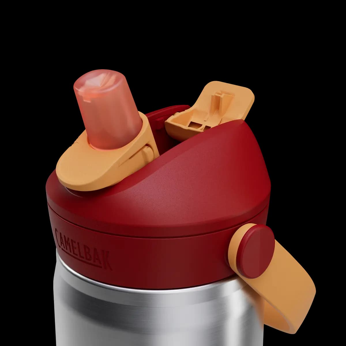 CamelBak ThriveÃ¢â€žÂ¢ Flip Straw Kids 16oz Bottle, Insulated Stainless Steel [Flip, Bite, Sip, Leak-Proof, Easy to Carry]
