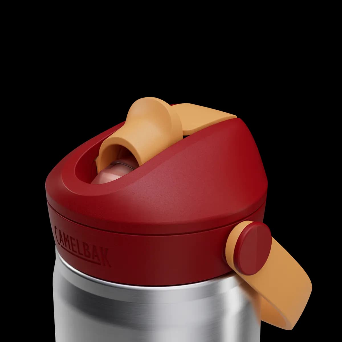 CamelBak ThriveÃ¢â€žÂ¢ Flip Straw Kids 16oz Bottle, Insulated Stainless Steel [Flip, Bite, Sip, Leak-Proof, Easy to Carry]