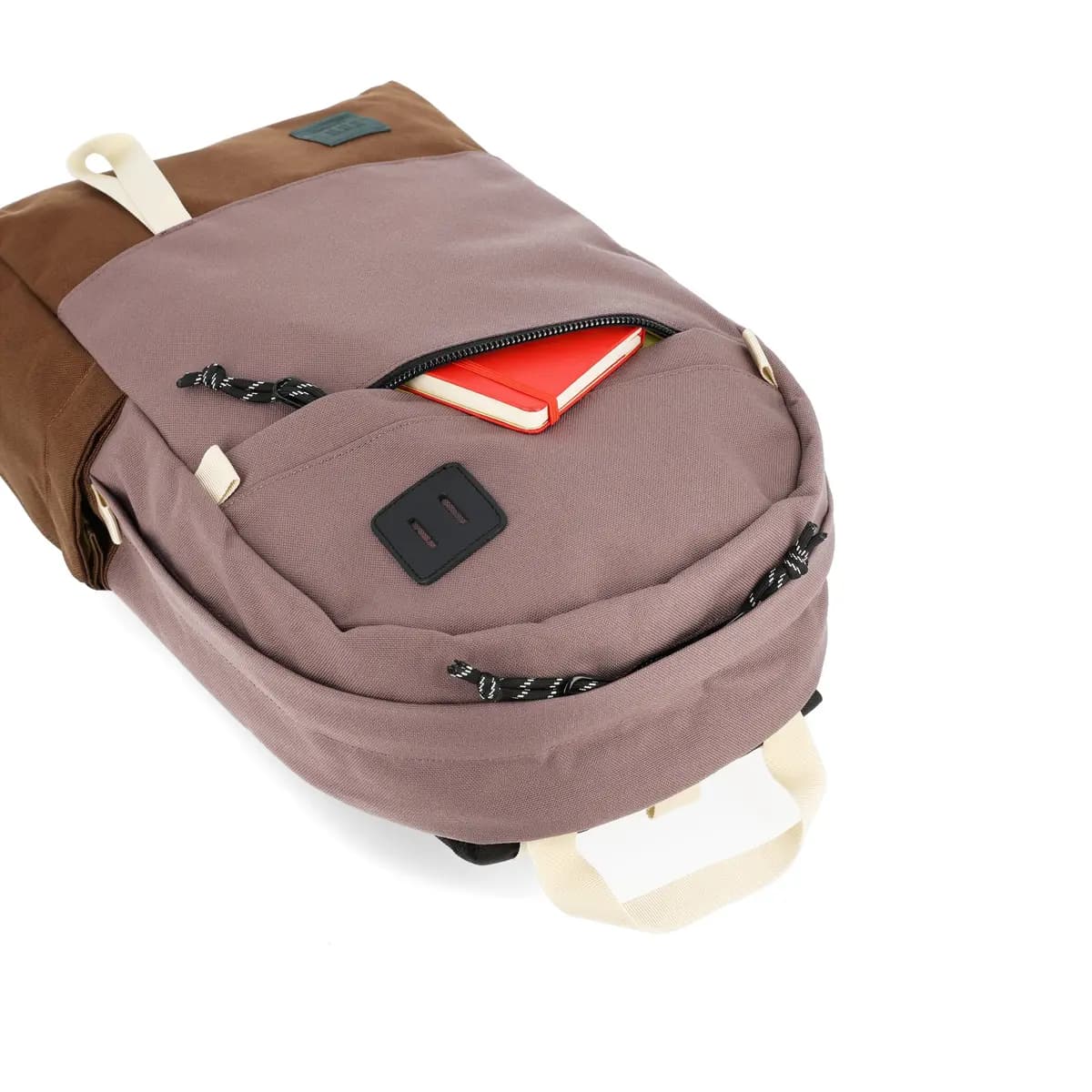 Topo Designs Daypack Classic Navy [Natural leather lash tab, Heavy-duty hardware, Comfortable contoured padded shoulder straps]