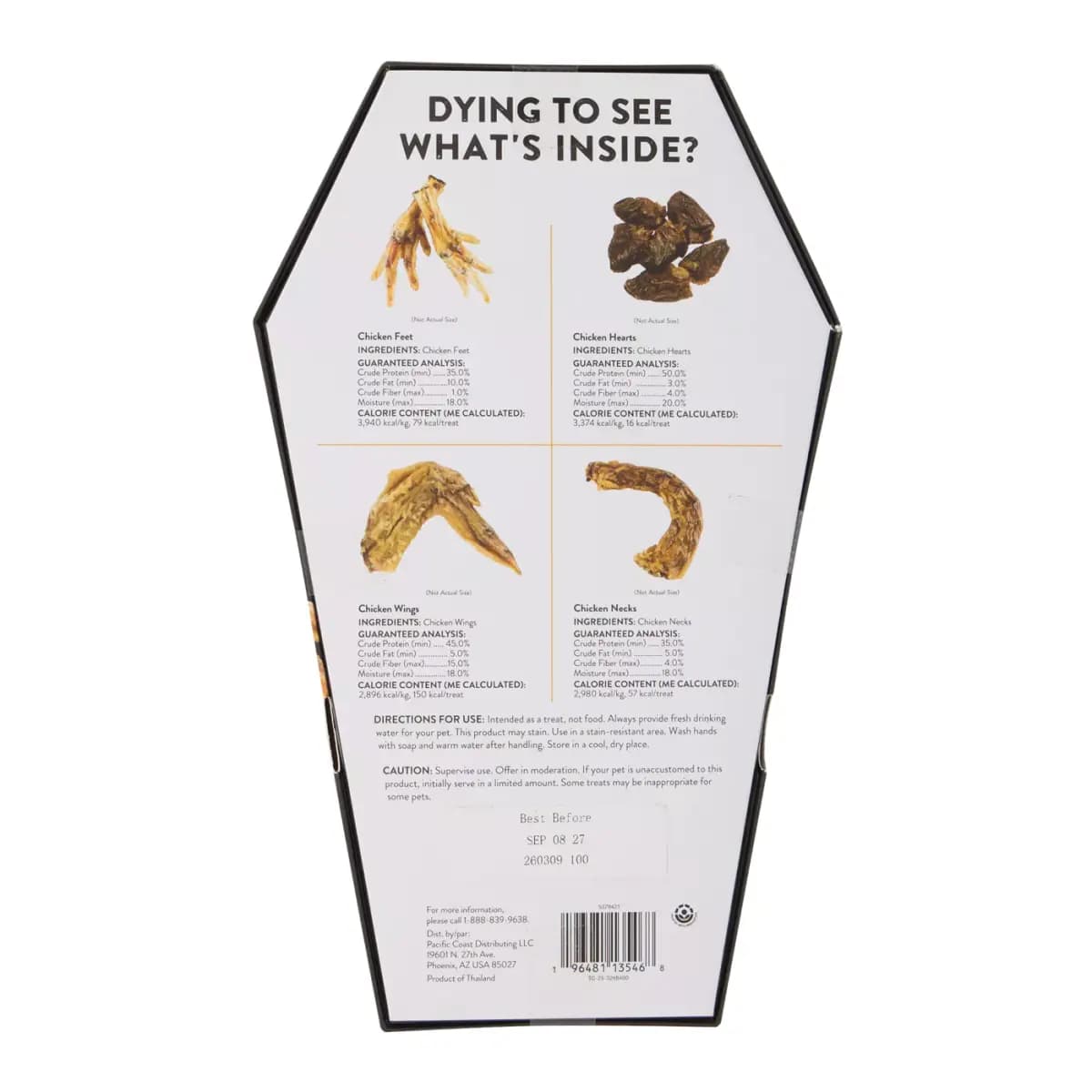 Thrills & Chills Drop Dead Delicious Dog Chews Variety Pack - Chicken Feet, Wings, Hearts & Necks [Brand Thrills & Chills®, Food Type Treat, Intended For Dogs, Flavor Chicken]