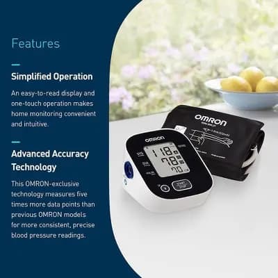 Omron Series 3 Upper Arm Blood Pressure Monitor with Bluetooth: Health Monitor, Electric/Battery Powered [1.37 Pounds, 18 Years and Up, Instruction Manual]