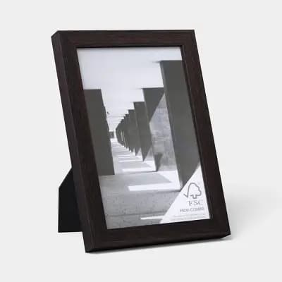 Threshold 4"x6" Wood Gallery Picture Frame Dark Oak - Thresholdâ„¢ [MDF (Medium-Density Fiberboard) (Frame), Brown, .41 Pounds]