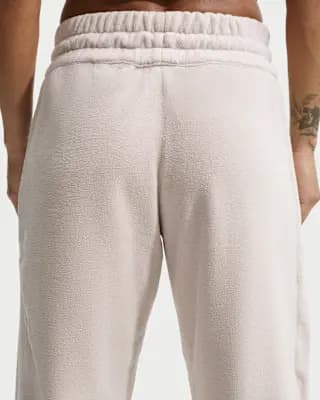 Nike One Women's Therma-FIT Mid-Rise Fleece Joggers Cream II/White [Body: 100% polyester. Pockets: 75% polyester/13% cotton/12% rayon., Machine wash, XXS (00)-XXL (20–22)]