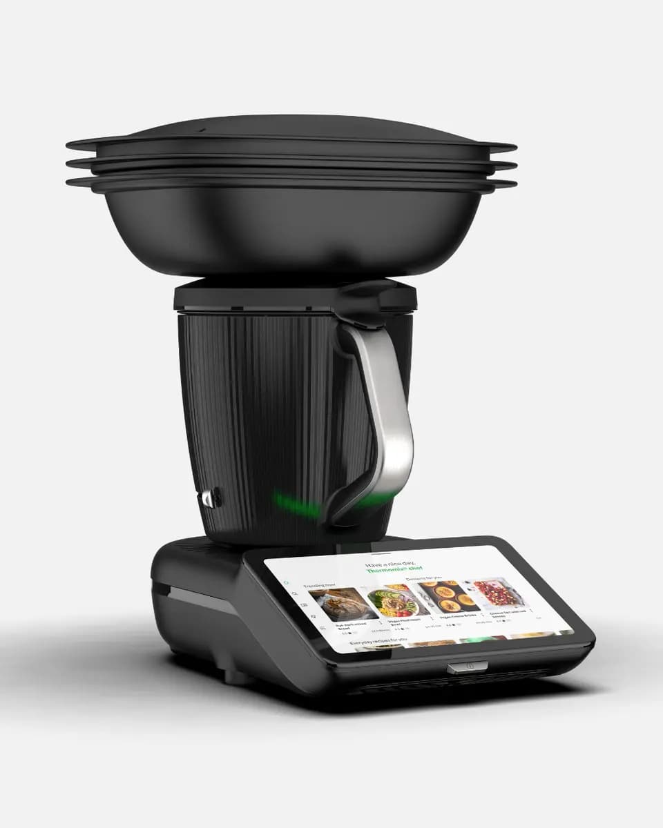 Thermomix TM7 + Round Serving Bowl [2.2 L mixing bowl, Wi-Fi Cookidoo, Varoma set]