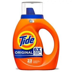 Tide Original Liquid Laundry Detergent 23 Loads - 29 fl oz [Scent Original, Scented, Health Facts Phosphate-Free, Bleach-Free, Perchloroet, Features Odor Control, Cold Water Deterg