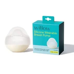 WILLOW Passive Manual Breast Pump - 3oz [Dimensions (Overall) 4 Inches (H) x 4.25 Inches (W) x 2 Inche, Weight .2 Pounds, Capacity (Volume) 3 Ounces, Assembly Details No Assembly R