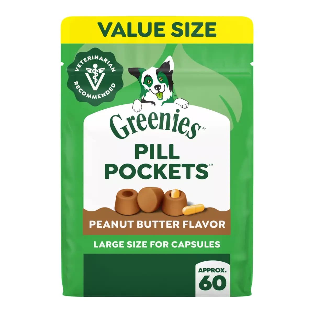 Greenies Pill Pockets for Dogs, Canine Treats - Capsule, Peanut Butter, 7.9 or 15.9 oz, 30 or 60 Ct [Description and Overview Turn Pill Time Into Treat Time! Greenies, Product Bran
