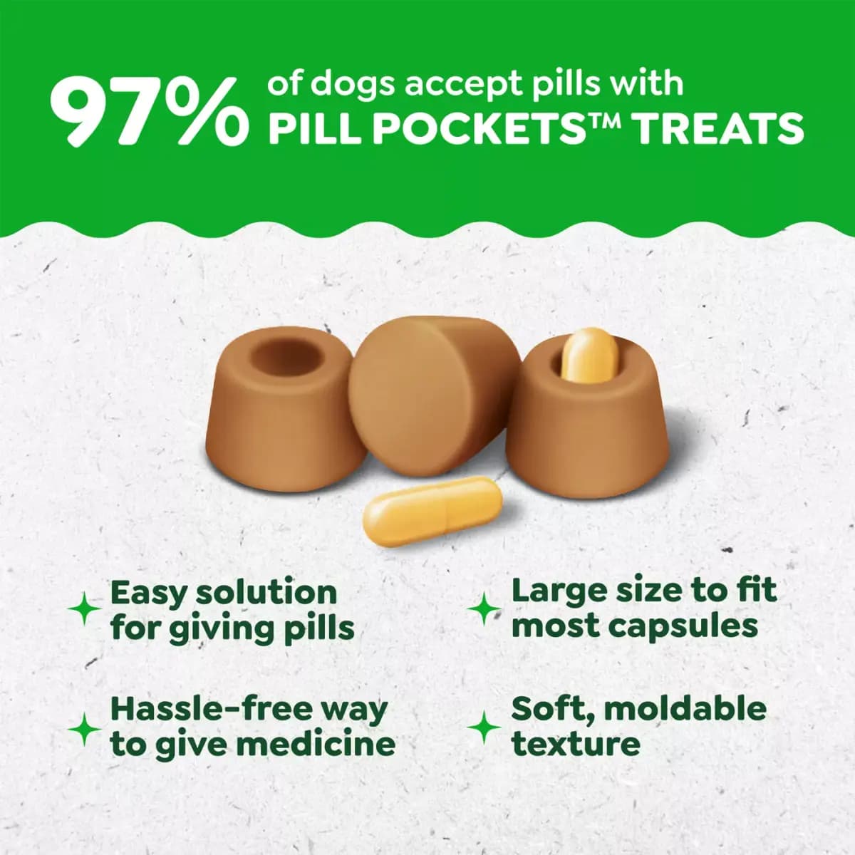 Greenies Pill Pockets for Dogs, Canine Treats - Capsule, Peanut Butter, 7.9 or 15.9 oz, 30 or 60 Ct [Description and Overview Turn Pill Time Into Treat Time! Greenies, Product Bran