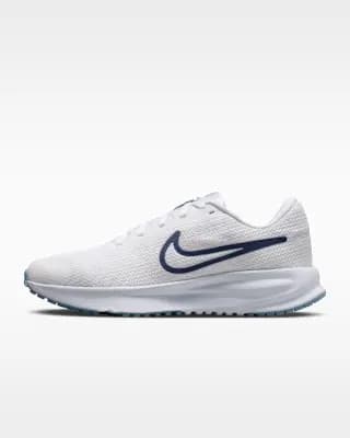 Nike Run Defy Women's Road Running Shoes White/Football Grey/Work Blue/Blue Void [Weight: Approx. 233 g/8.2 oz (Women’s US 8), Heel-to-toe drop: 10 mm, White/Football Grey/Work Blu