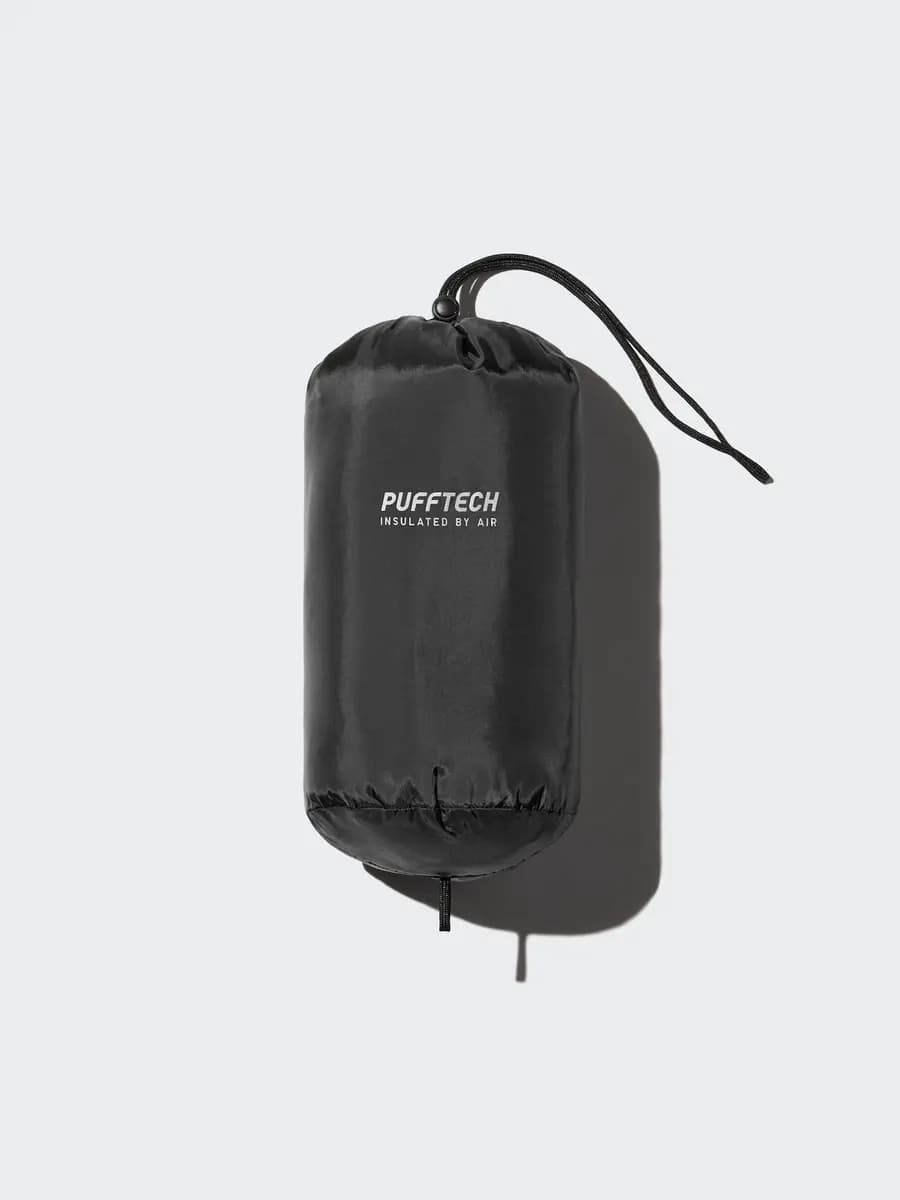 Uniqlo Storage Bag | PUFFTECH Black [Body: 100% Polyester/ String: 100% Polyester, Imported, BLACK]