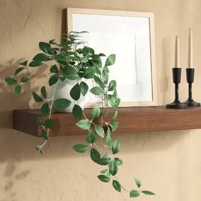 Threshold 8.5" Artificial Dark Trailing Leaf Plant - Thresholdâ„¢ [Polyester, Ceramic, 4.25 Inches (H) x 4 Inches (W)]