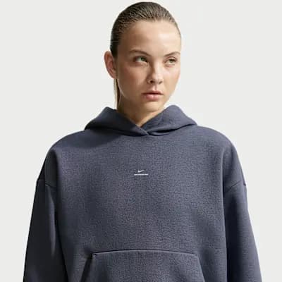 Nike Standard Issue Women's Brushed Pullover Basketball Hoodie Gridiron/Pale Ivory [Gridiron/Pale Ivory, Kangaroo pocket, Locker loop]