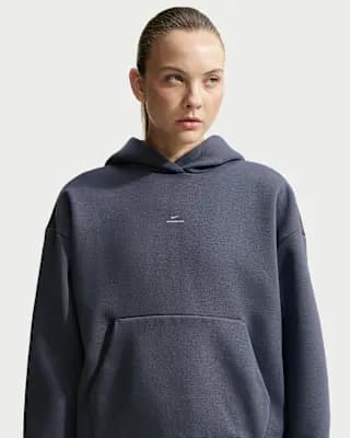 Nike Standard Issue Women's Brushed Pullover Basketball Hoodie Gridiron/Pale Ivory [Gridiron/Pale Ivory, Kangaroo pocket, Locker loop]