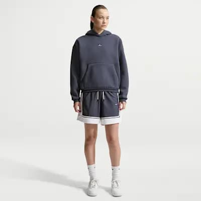 Nike Standard Issue Women's Brushed Pullover Basketball Hoodie Gridiron/Pale Ivory [Gridiron/Pale Ivory, Kangaroo pocket, Locker loop]