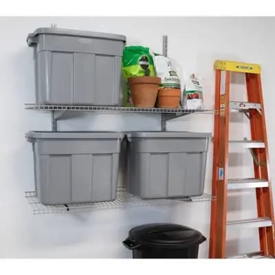 Rubbermaid 18gal Roughneck Storage Tote Gray: Polyethylene, Handles, Nesting, Lidded, Stackable, Utility Storage [72 Quart, Polyethylene, Care Instructions Not Provided]